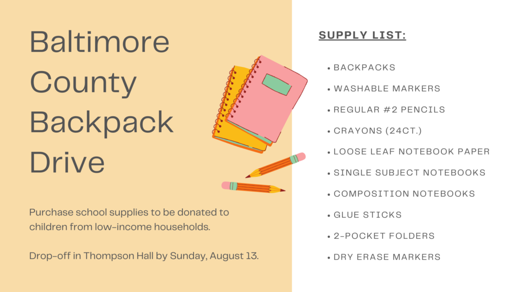 Baltimore County Backpack Drive